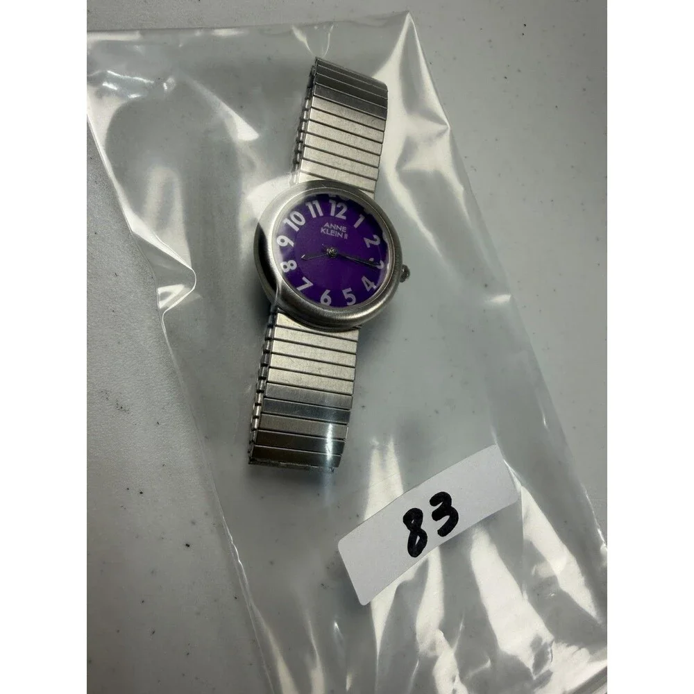 Anne Klein II Women’s Quartz Watch Purple Dial Expansion Band 28.5mm